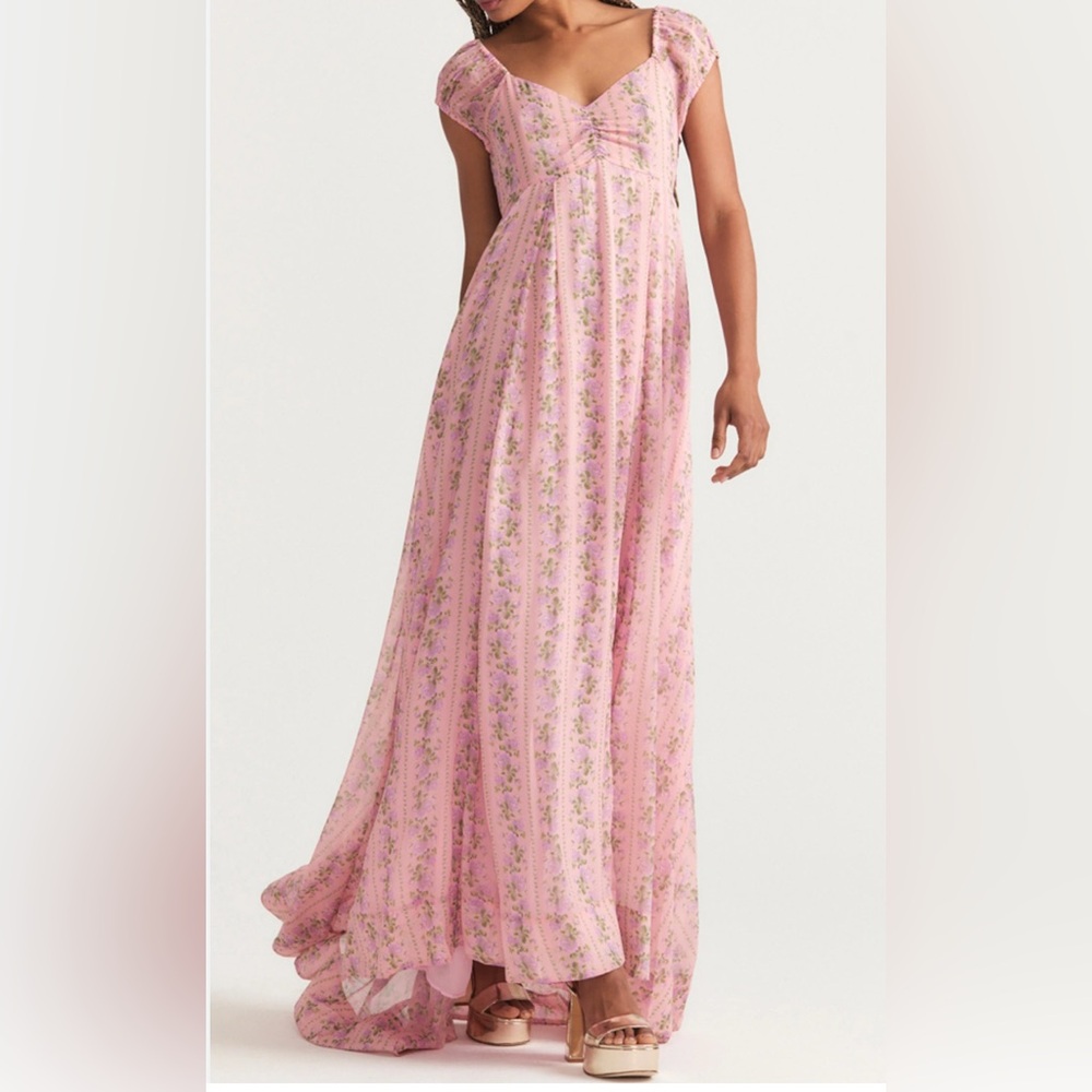 NWT LoveShackFancy Gilvery Ruched Floral Maxi Dress – Size 2